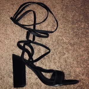 Black Lace Up Heels